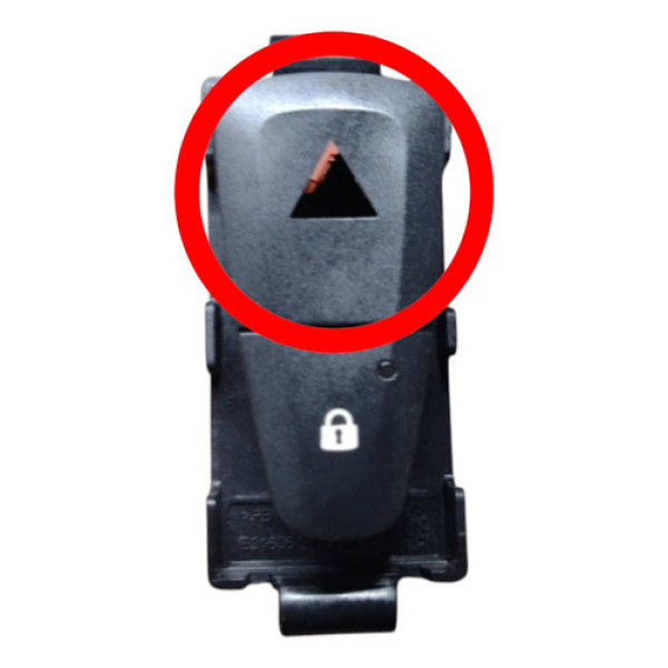 Botão Pisca Alerta Trava Sandero Logan 14 A 22 (detalhe) Preto