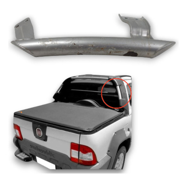 Tubo Rigido Rack Strada Adventure Direito 51825552 Detalhes Prata