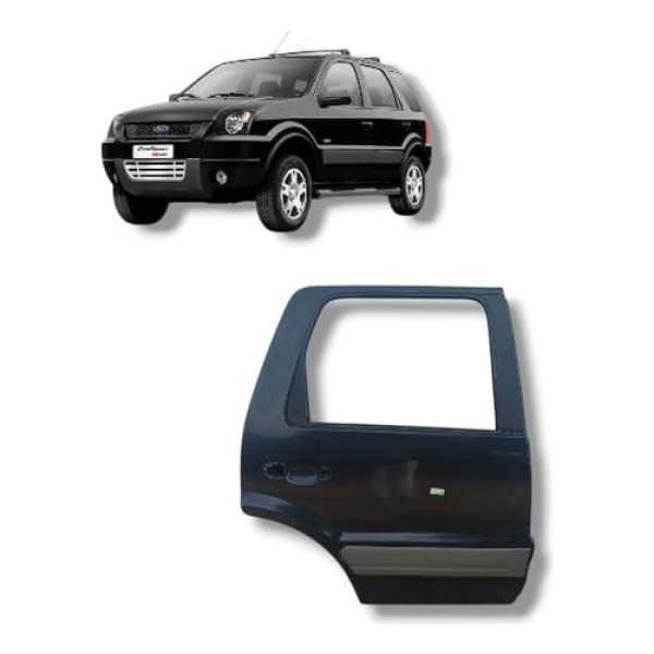 Porta Traseira Direita Ecosport 2004 A 2012 - Traseira - Direito - Preto