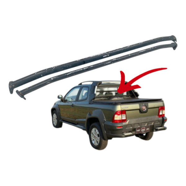 Par Rack De Teto Strada Adventure 2008 A 2012 Detalhes Risco Preto