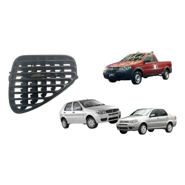 Grade Difusor De Ar Central Direito Palio Siena Strada Fire