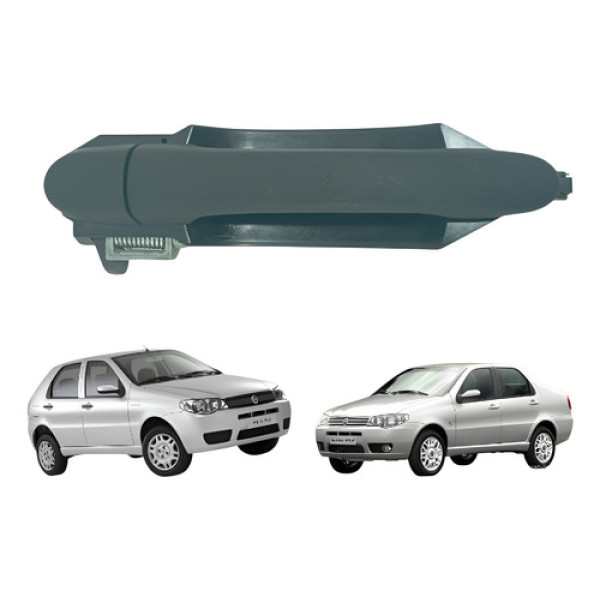 Maçaneta Externa Traseira Esquerda Palio Siena 2008 A 2012 - Preto - Traseira