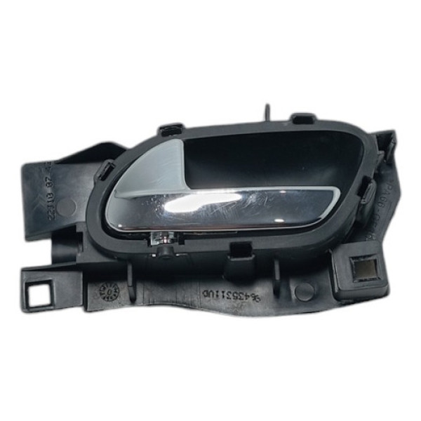 Maçaneta Interna Traseira Esquerda Citroen C4 2008 A 2010 Prata Traseira