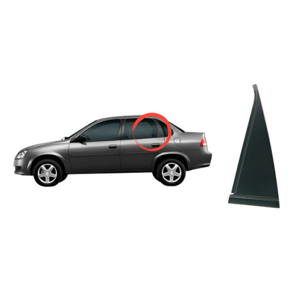 Acabamento Ext. Porta Traseira Esquerda Corsa Classic 99/16 Preto