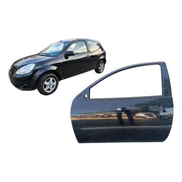 Porta Lado Esquerdo Ford Ka 2008 A 2012 Preto Dianteira Direito