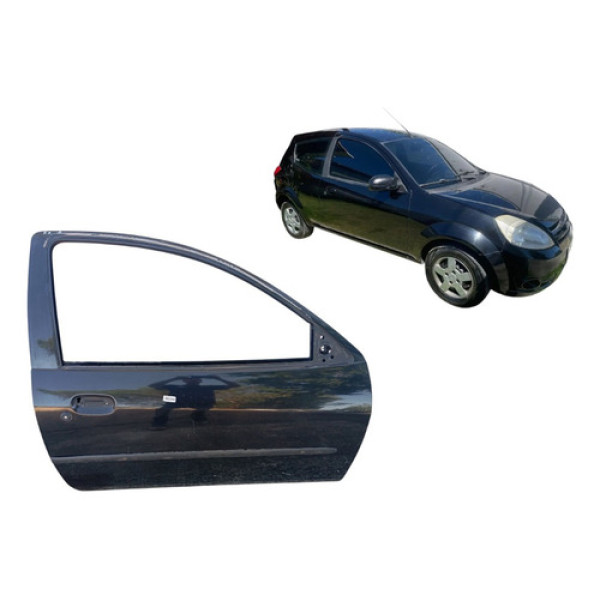 Porta Lado Direito Ford Ka 2008 A 2012 Preta - Dianteira - Direito - Preto