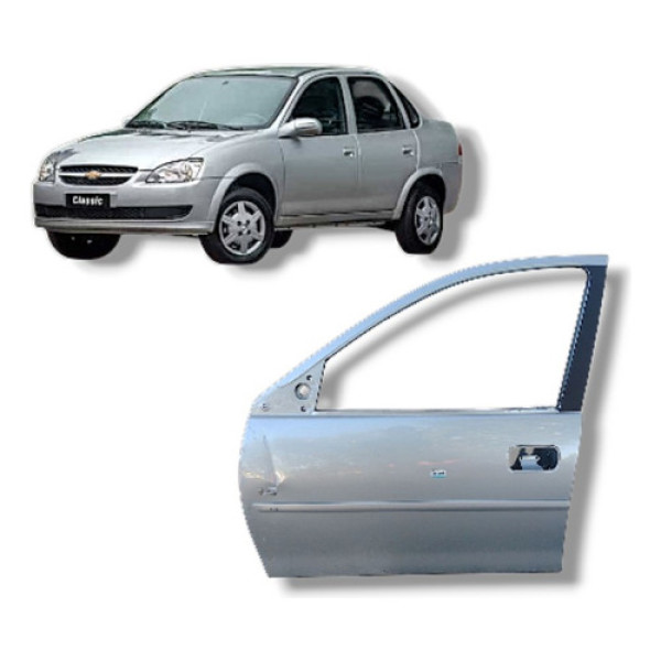 Porta Lado Esquerdo Corsa Classic Ls 2011 A 2016 Detalhe Dianteira Esquerda Prata
