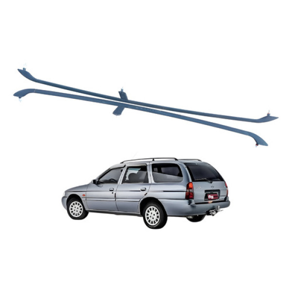 Par Rack Teto Original Ford Escort Perua 1997/2000 Preto