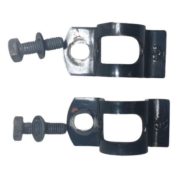 Par De Abraçadeira Fixação Do Banco Dianteiro Fiat Uno Palio Preto