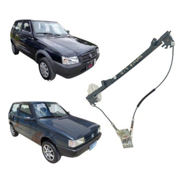 Máquina Vidro Manual Lado Direito Fiat Uno 2 Porta 85/2012